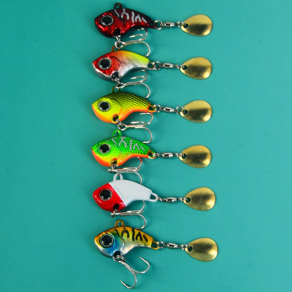TEMU 6pcs Lure Set, Artificial Bait, Sinking Vib, Lure, Long-cast, For Saltwater And Freshwater Sea Fishing