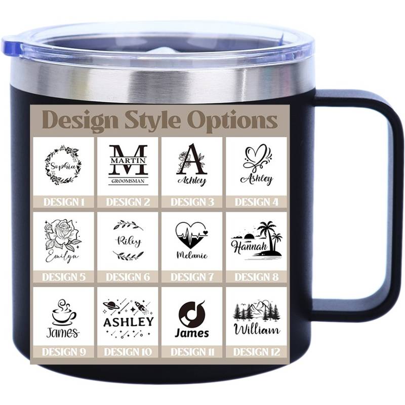30 Oz Ctom Tumblers With Handle Personalized With Photo Text Name Stainless Steel Travel Coffee Cup, Customized Gifts Mom Dad Friend, 1pc, Blank White P 365426041
