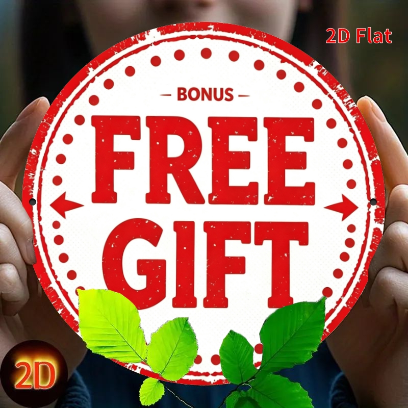 TEMU Plat 2D, Plat 2D 1 pièce Rétro Ronde en Fer Métallique à Suspendre au Mur Thème Récompense Cadeau Gratuit, 7,8x7,8 Pouces, Convient pour la