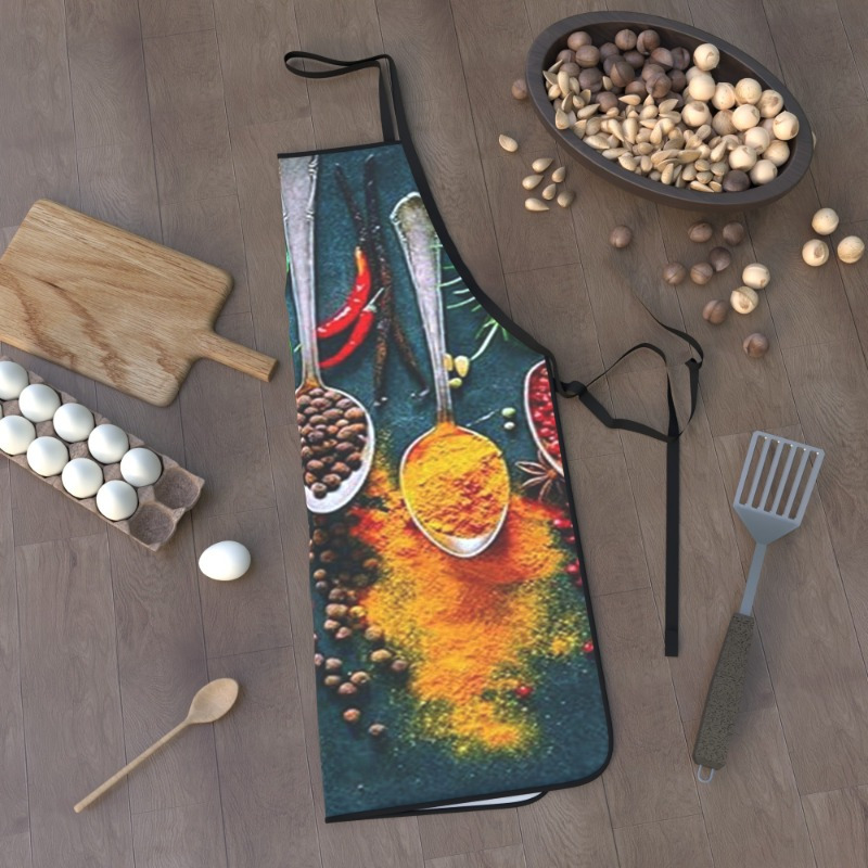 Image of 1pc 23.6* Inch Sleeveless Kitchen Overalls Bright And Spices Adult Apron Oversized Suitable For Men And Women, Suitable For Cooking, Baking, Barbecue And Kitchen Decoration, Suitable For All Kinds Of