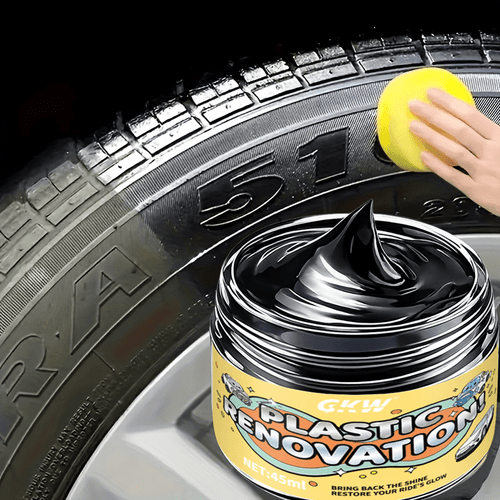 car tire gloss enhancing wax long lasting blackening tire repair polish and protectant anti aging maintenance coating prevents drying and fading suitable for all vehicle model tire enhances texture