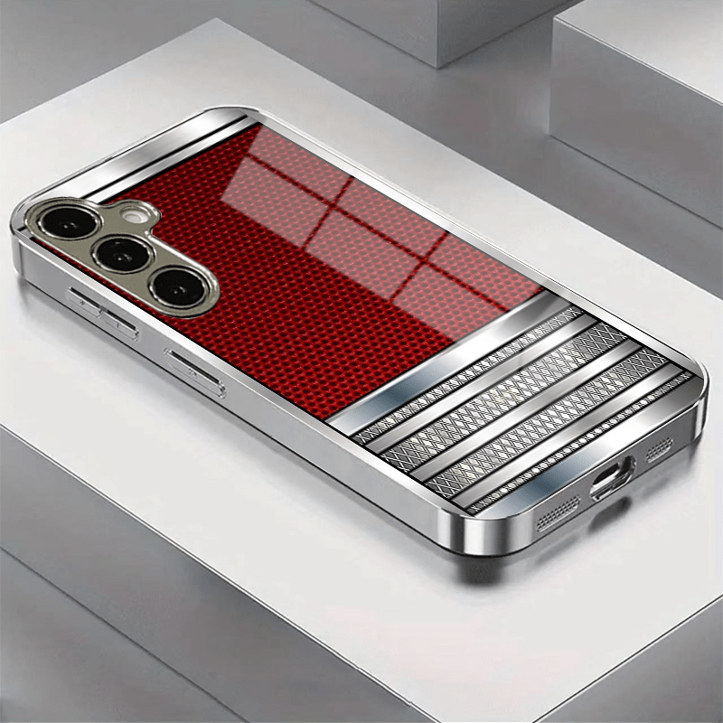 TEMU Phone Case - 2d Flat Suitable For Galaxy S25 Phone Case New Premium Galaxy S24 Men's Electroplated Glass S23 American Business S22 Anti-drop S21