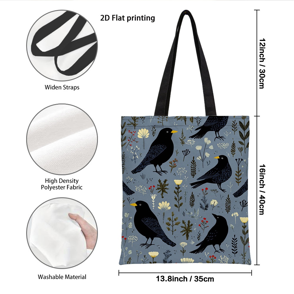 TEMU 1pc Vintage Suitable For Graduation & -adha Tote Bag - Lightweight Reusable Grocery Bag With & Print, Durable Suitable For School, Crossbody