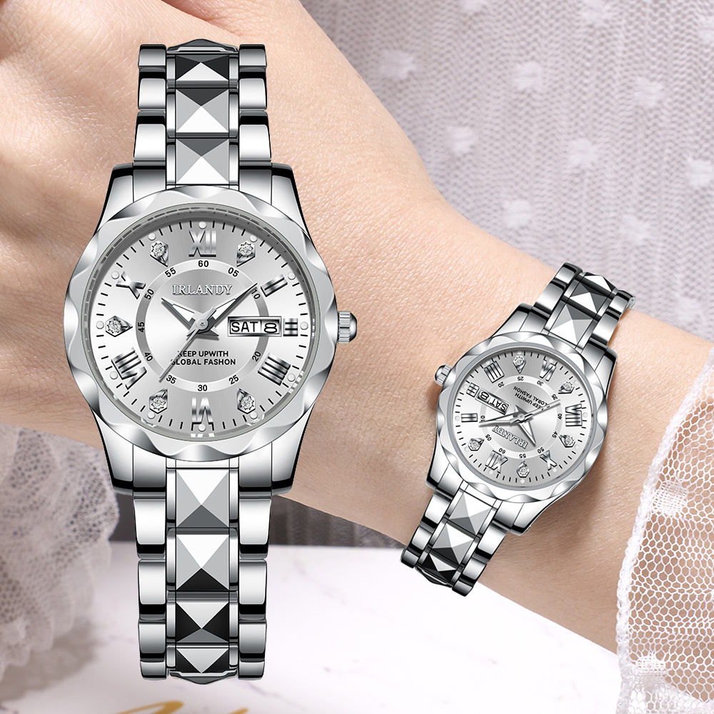 Women's Elegant Round Quartz Watch, Gift for Special Occasions
