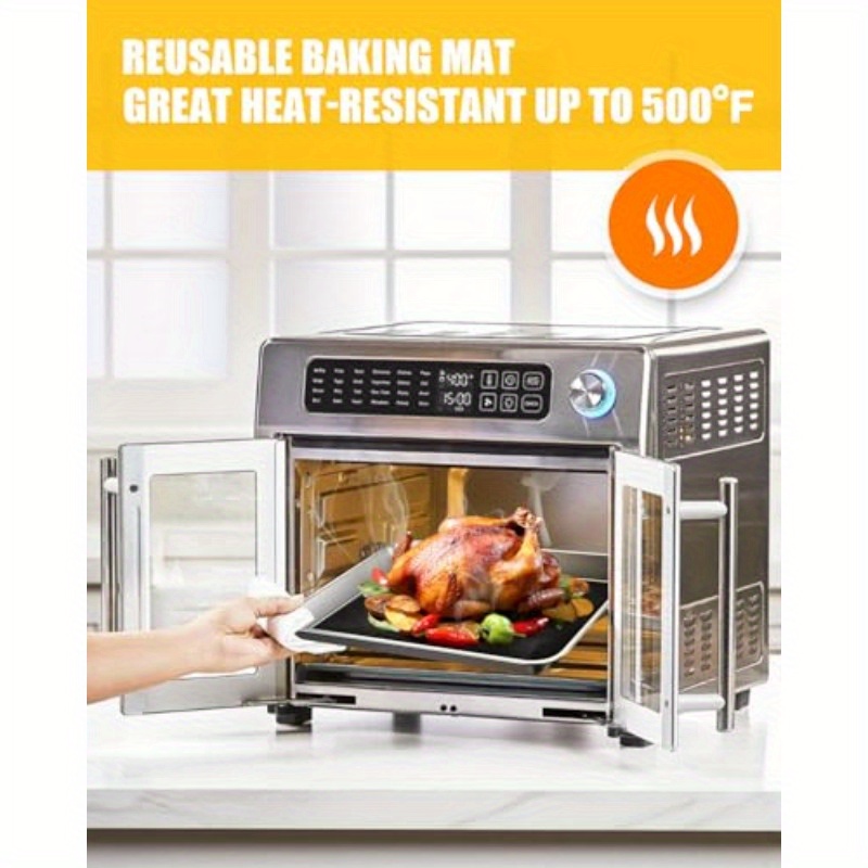 154pcs paper liners compatible with     26qt extra large air fryer toaster oven accessories100pcs unbleached parchment paper 50pcs disposable liners with holes 4pcs reusable baking mats, kitchen essentials, cooking accessories, nonstick liners, heatresistant paper, durable liners,   material, baking sheets, cooking liners, meal preppers, home bakers Product details 4