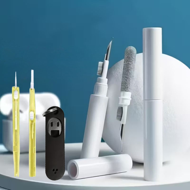 3pcs multifunctional mobile phone earphone cleaning and repair kit random color   one wireless earphone cleaning pen 2 68 inch extendable electronic device cleaning brush card retrieval needle combination set
