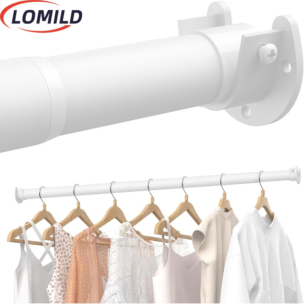 adjustable closet rod heavy duty stainless steel 15 Temu Saudi