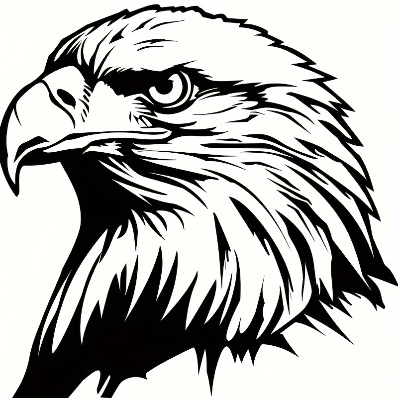 Fashion Eagle Head Car Stickers - Car Stickers. Decal Bumper Sticker Eagle Pattern Printing, Suitable For Exterior Notebook Decoration Of Cars