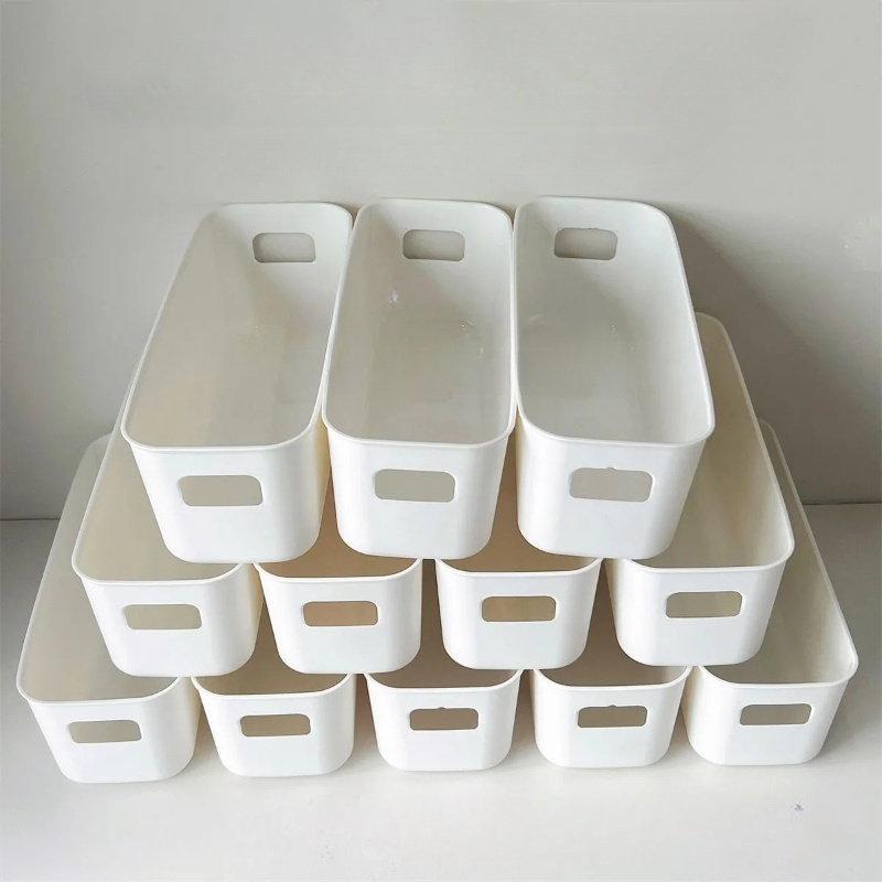 TEMU 12pcs Small Storage Baskets With Handles - Durable Pvc Organizer Trays For Kitchen, Bathroom, Bedroom & , For Return School