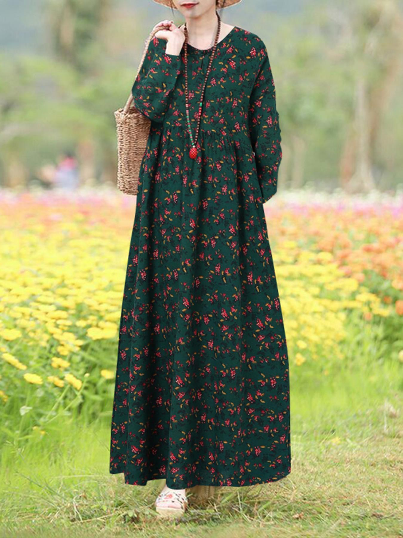 long sleeve baggy dress Women's Baggy Dress with Holy Spirit Verbiage, Full-Sleeves & Pocketed, One Size: Small to 3X Black