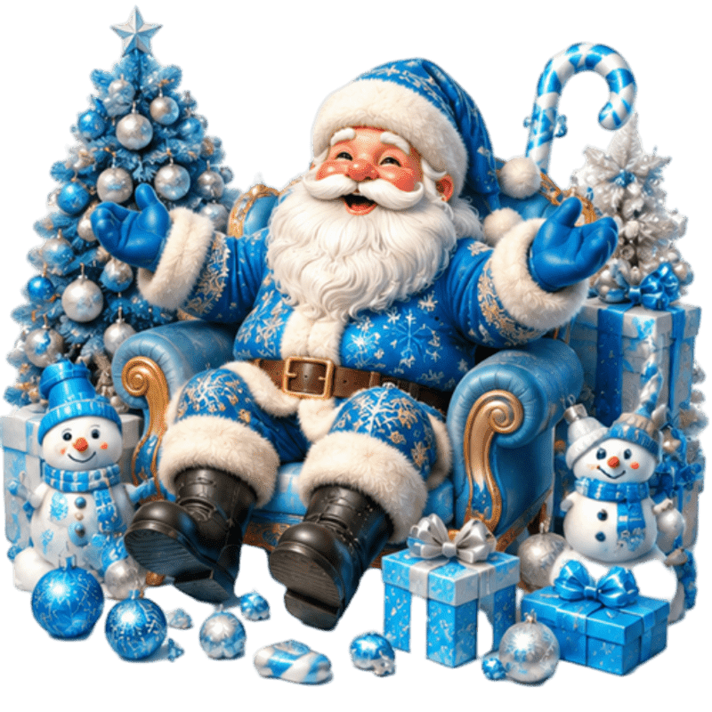 TEMU 1pc 2d Flat Pattern Sticker, Christmas Window Decal, Window Flower, Glass Mural Window Door Decoration Sticker Blue Santa Claus Snowman Festive