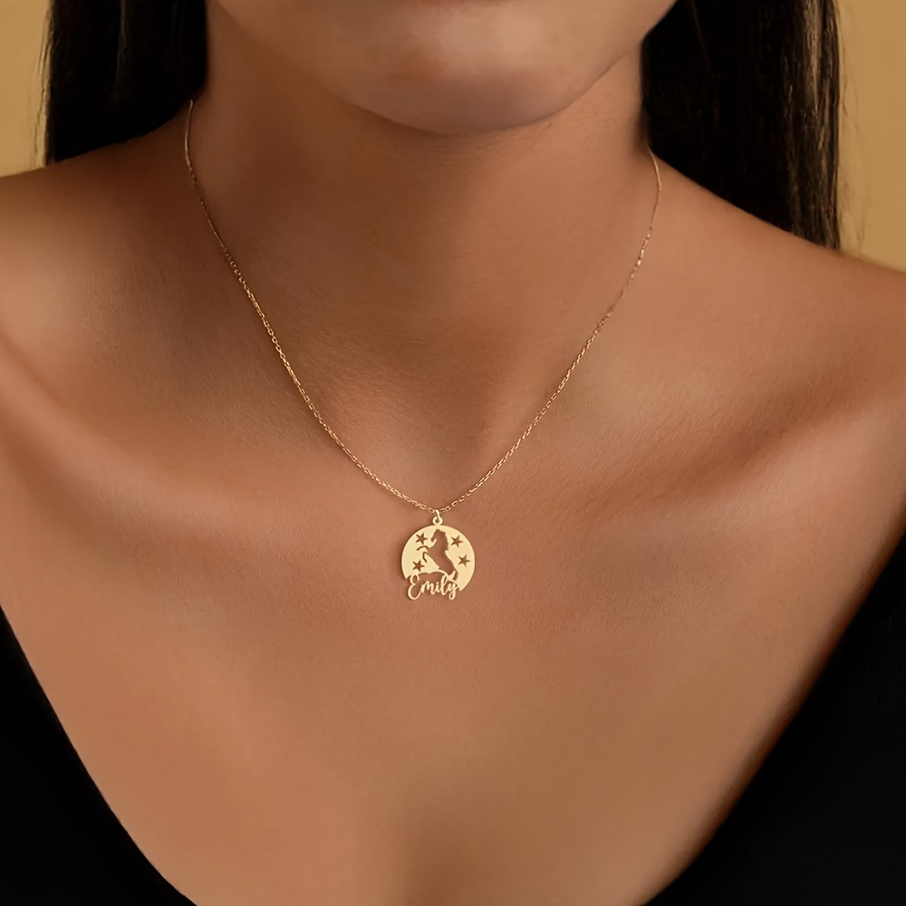 Custom Horse and Rider Necklace — Personalized Equestrian Gift