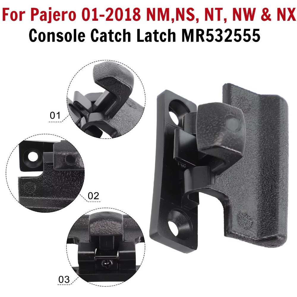 TEMU 1pc Mr532555 Armrest Box Upper Clip Fit For 2000-2018 Nm Np Ns Nt Nw Nx Center Console Lock Replacement