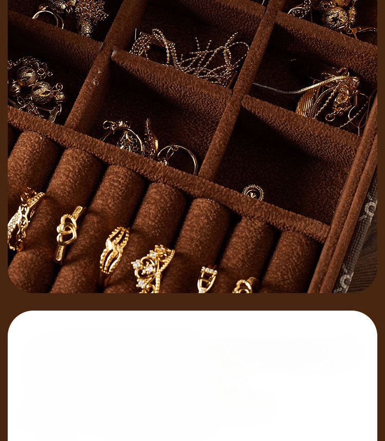 classic jewelry box with lock 4 season multi layer rectangular desktop organizer for earrings necklaces rings watches versatile accessory storage case   release jewelry boxes Product details 8
