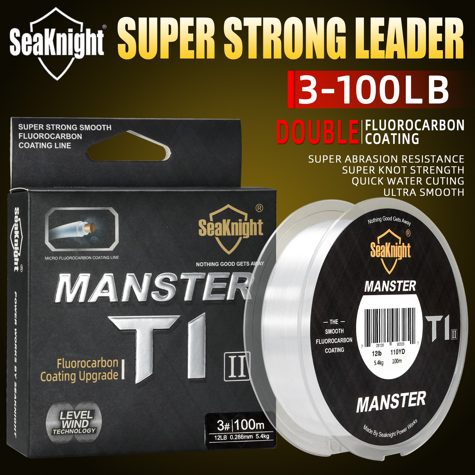   fluorocarbon line 50m 100m carp fishing line transparent invisible monofilament fast sinking clear leader line for saltwater sea fishing 3 100lb
