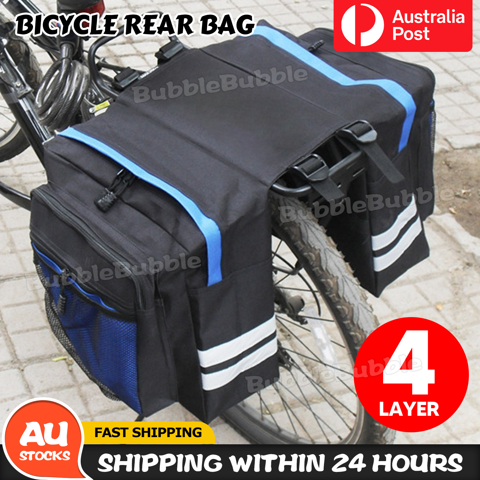 bike bicycle rear rack pannier bag seat box cycling carrier bag large bubbleglobal