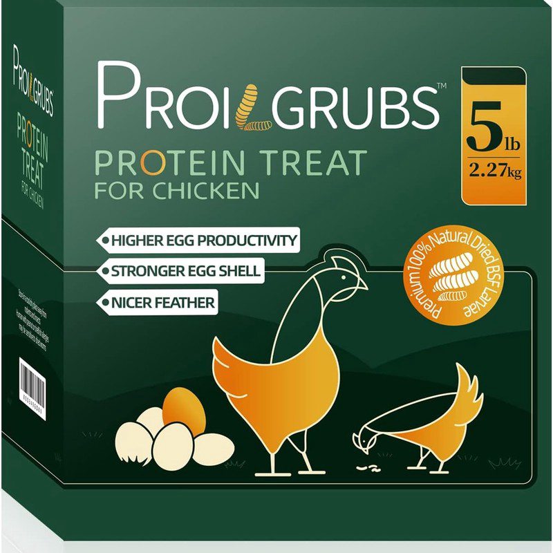 2.27 KG Dried Black Fly Larvae Treats (BSFL) - High-Protein Meal Worms Suitable for Chickens, Hens, Birds - Chicken Feed with Microwaved Drying (No Additives/Preservatives)