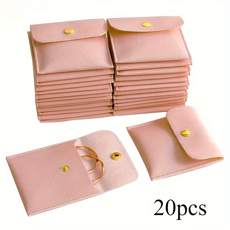 artificial leather jewelry bag multiple color button bags suitable for rings four colors are   for   endants necklaces perfect storage solution jewelry storage box storage Product details 4