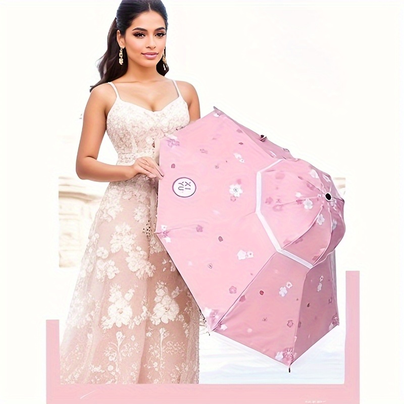 Unique Vacation Umbrella, High-Quality Printed Women's Dual-Purpose Straight Shaft Sun Umbrella, Stylish Photo Umbrella