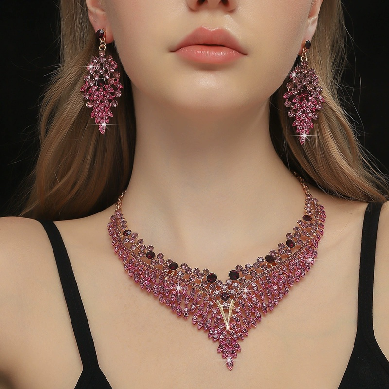 TEMU 3pcs Elegant Jewelry Set, Suitable For Banquet, Party, Gift, Wedding, Valentine's Day, Fashionable Gift For Girlfriend And Wife