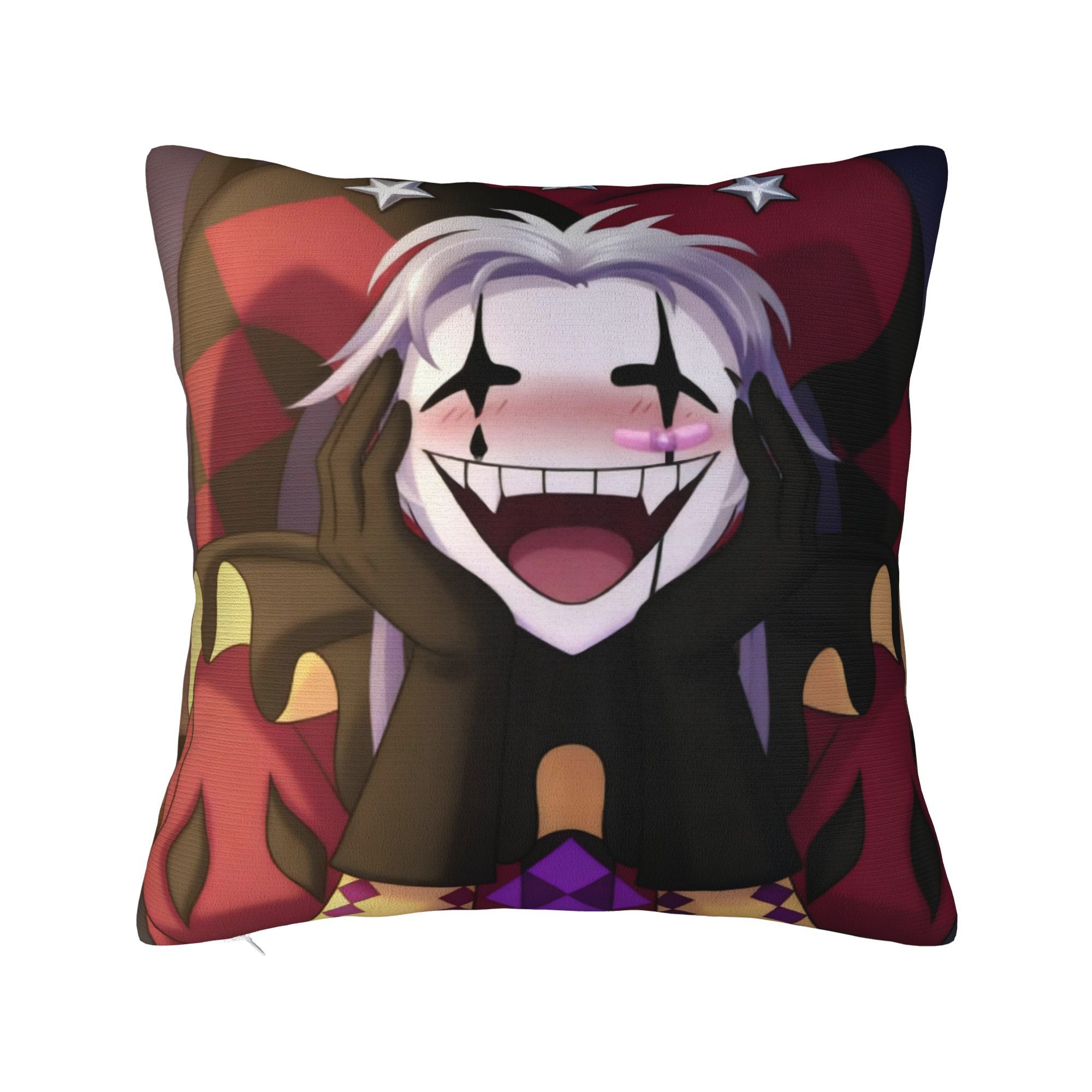 Cute Cartoon Clown Anime Pillowcase, Suitable for Sofa, Bed, And Car Cushions, Single Pillow Cover, * Decor Item
