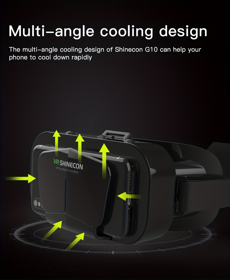 1pc G10 VR Headset for iPhone/Android - 3D Immersive Experience, Durable PVC Material, Ideal for Family Game Nights, Multi-Platform Compatibility with Switch, iPad, and More, Immersive Experience Accessory|Modern VR Experience|PVC Immersive Device, Gaming Accessories