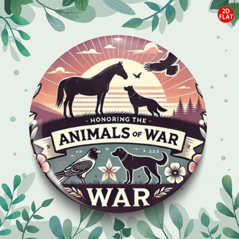 TEMU (2d Flat) Pays To The Classic Fashion Brooch/pin/badge Of Animals In War, Pairing With Jeans, Clothes, Backpacks, And Hats. A Small Accessory