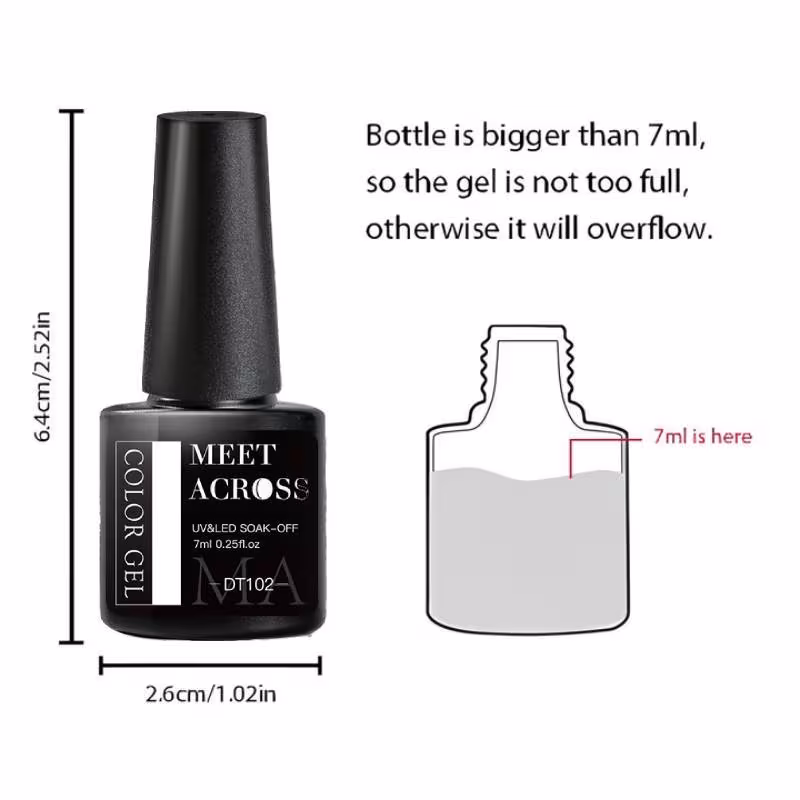 7ml black gel nail polish long lasting nail art soak off gel varnish semi permanent manicure design Product details 3