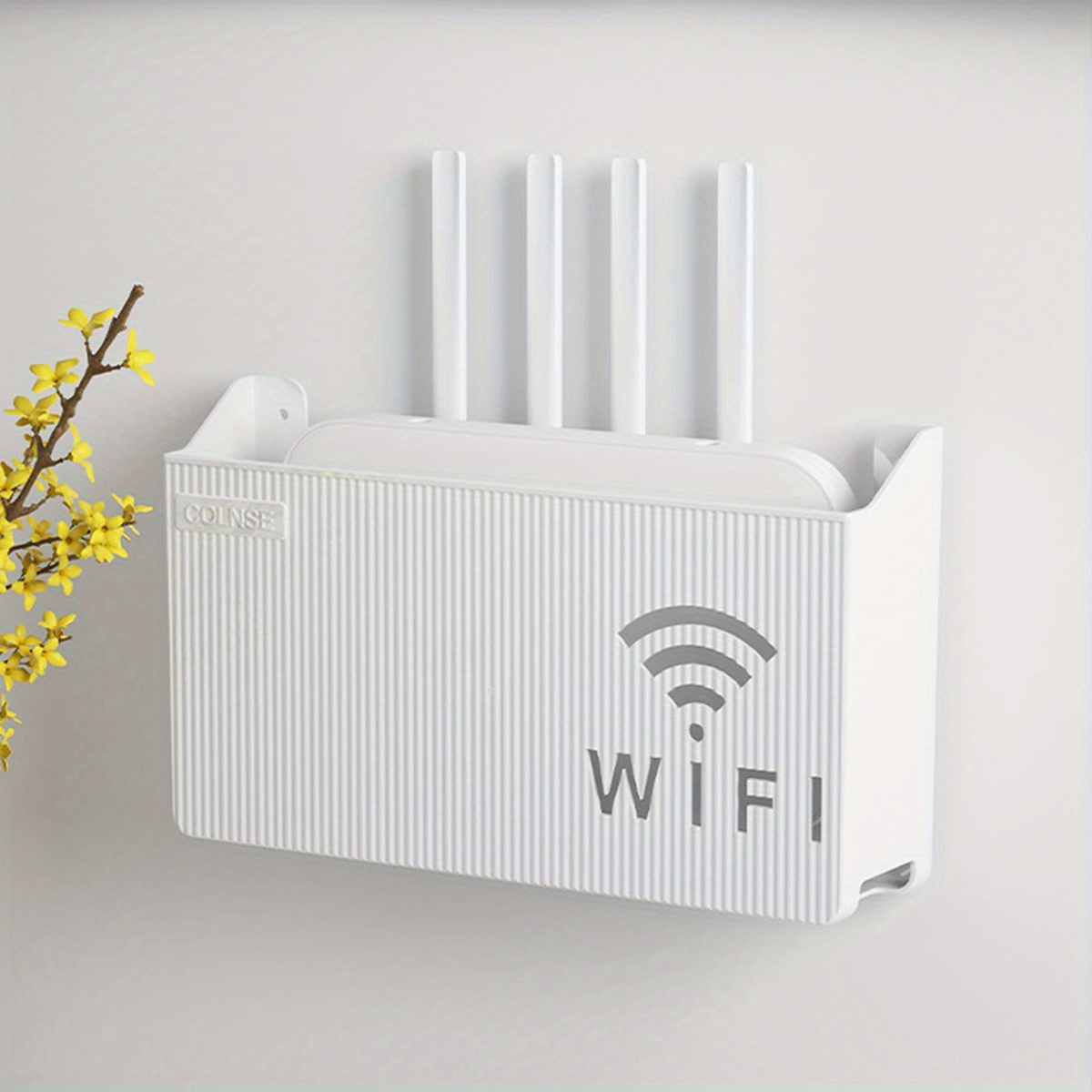 Multi-combo Options: Wall-mounted Router Storage Box, Wireless Wifi Storage Box, Tv Set-top Box Organizer Shelf For Living Room And Bedroom