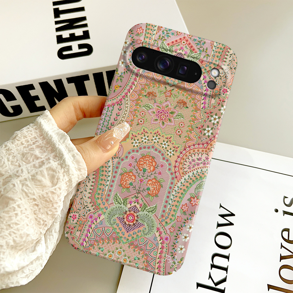 TEMU Phone Case: Floral Dreamweave Pattern, Shockproof Hard Phone Case, Suitable For Pixel 10 9 Pro Xl 8 Pro 7a