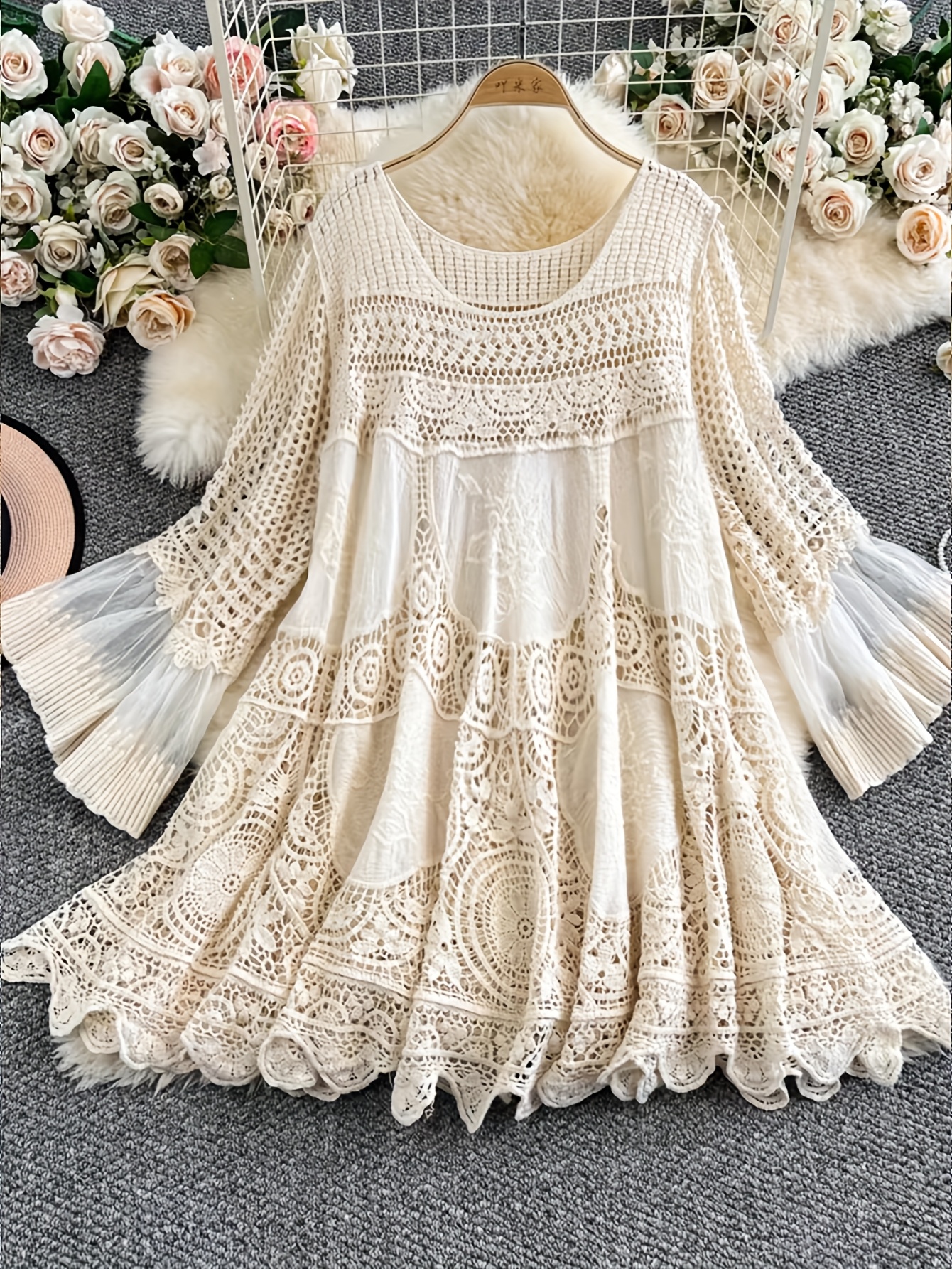 white lace blazer dress White Lace Blazer White / L