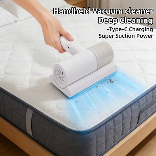 vacuum cleaner handheld mattress vacuum cleaner powerful suction and washable filter for deep cleaning handheld vacuum cleaner cordless mattress vacuum cleaner beds sofas pet hair and carpets cleaning and dust