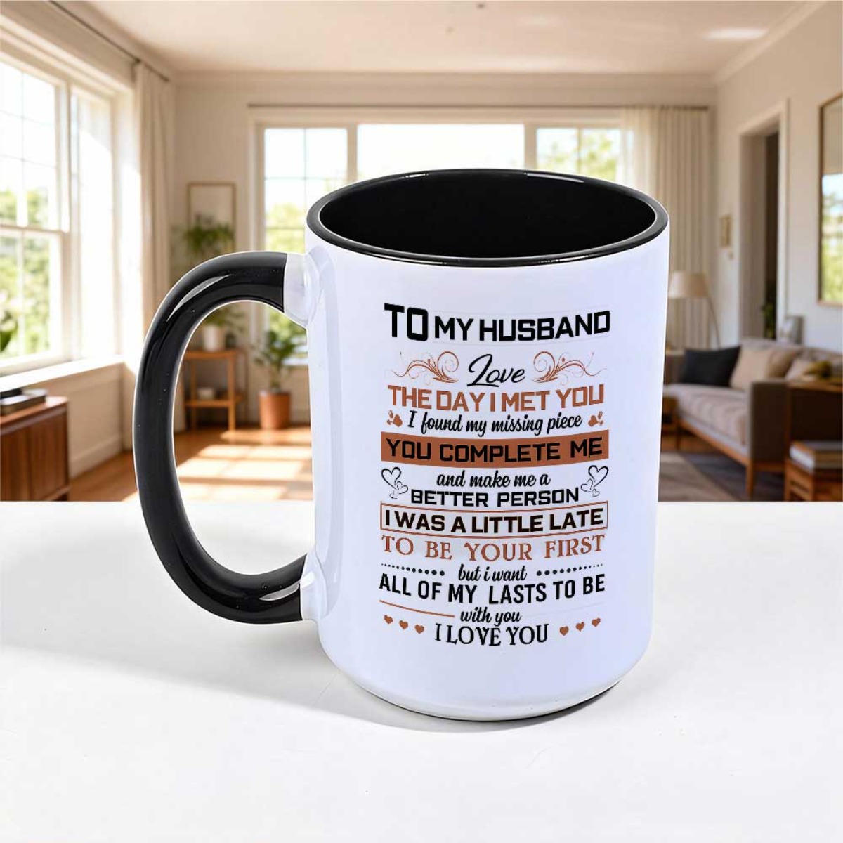 1pc 15oz ceramic coffee mug with to my husband gift husband birthday print attractive   attractive trendy practical functional durable classic ideal for elegant mug ceramic coffee mug   christmas gifts reusable