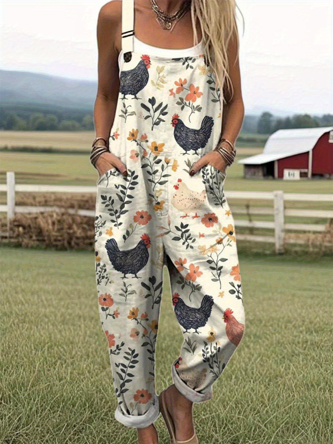 chicken overalls sold on Temu United States