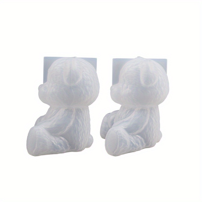Image of 2pcs Bear Silicone Resin Molds, 3d Bear Resin Candle Mold, Cute Animal Epoxy Resin Casting Mold Candle Soap Molds Home Decoration Mold Diy Supplies