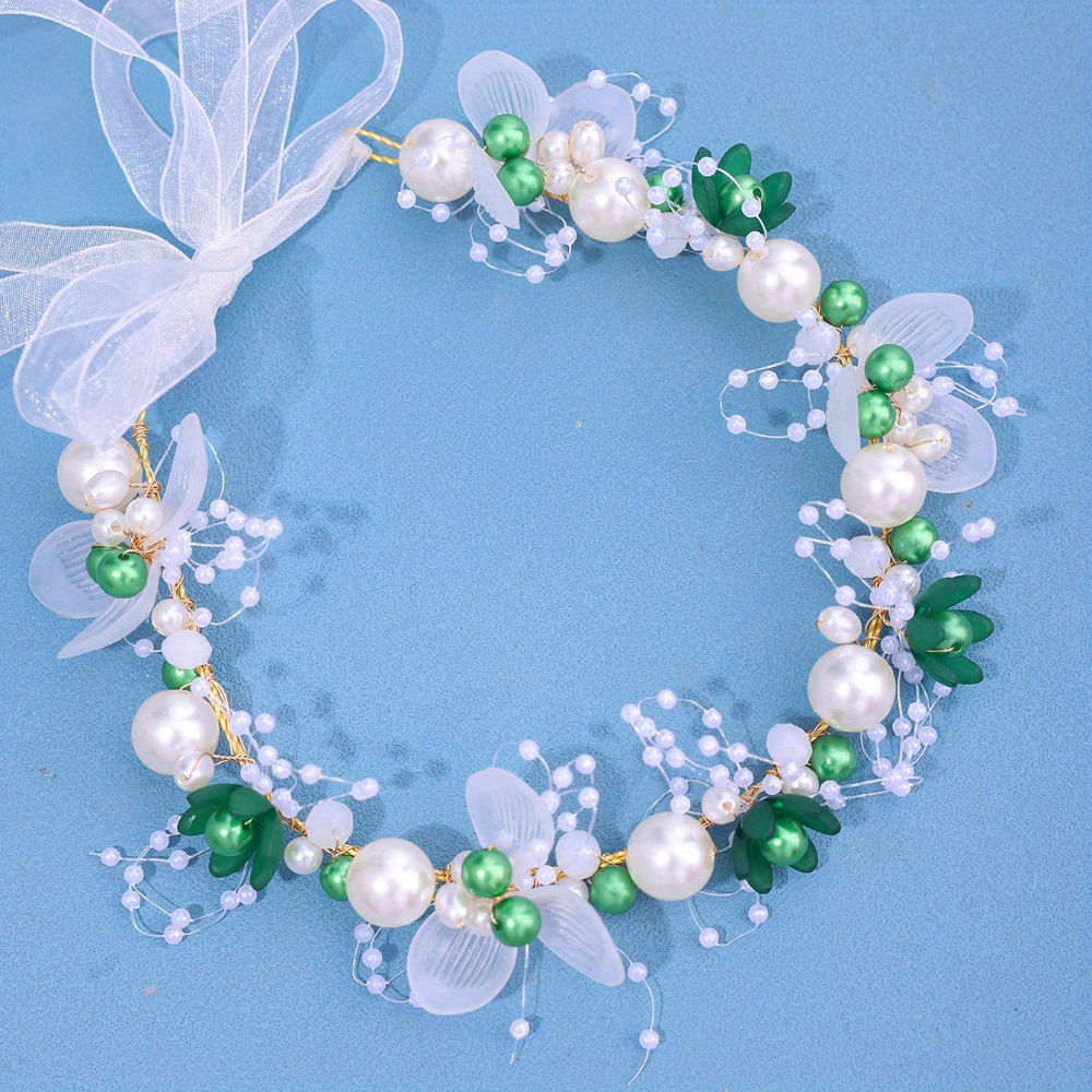 elegant bridal hairband handcrafted fashionable - Temu display picture 1