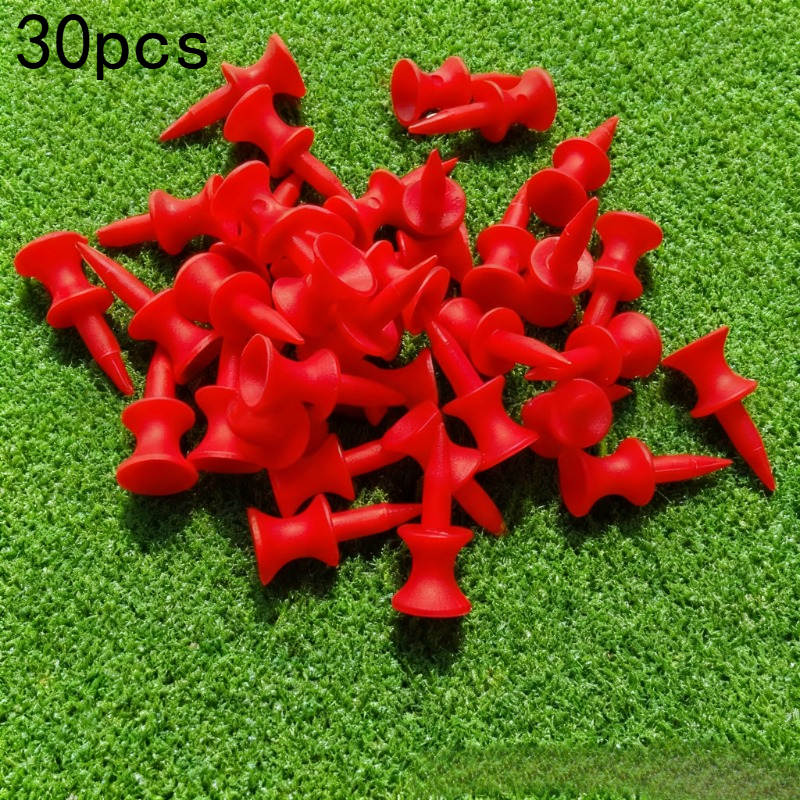 TEMU Lot de 30 tees de rouges de luxe avec marqueurs de tee antidérapants ABS à double couche - Convient aux golfeurs, joueurs, tournois - Tige