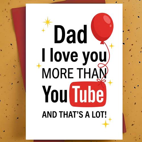 1pc funny fathers day and birthday greeting card for dad stepdad and modern card with envelope