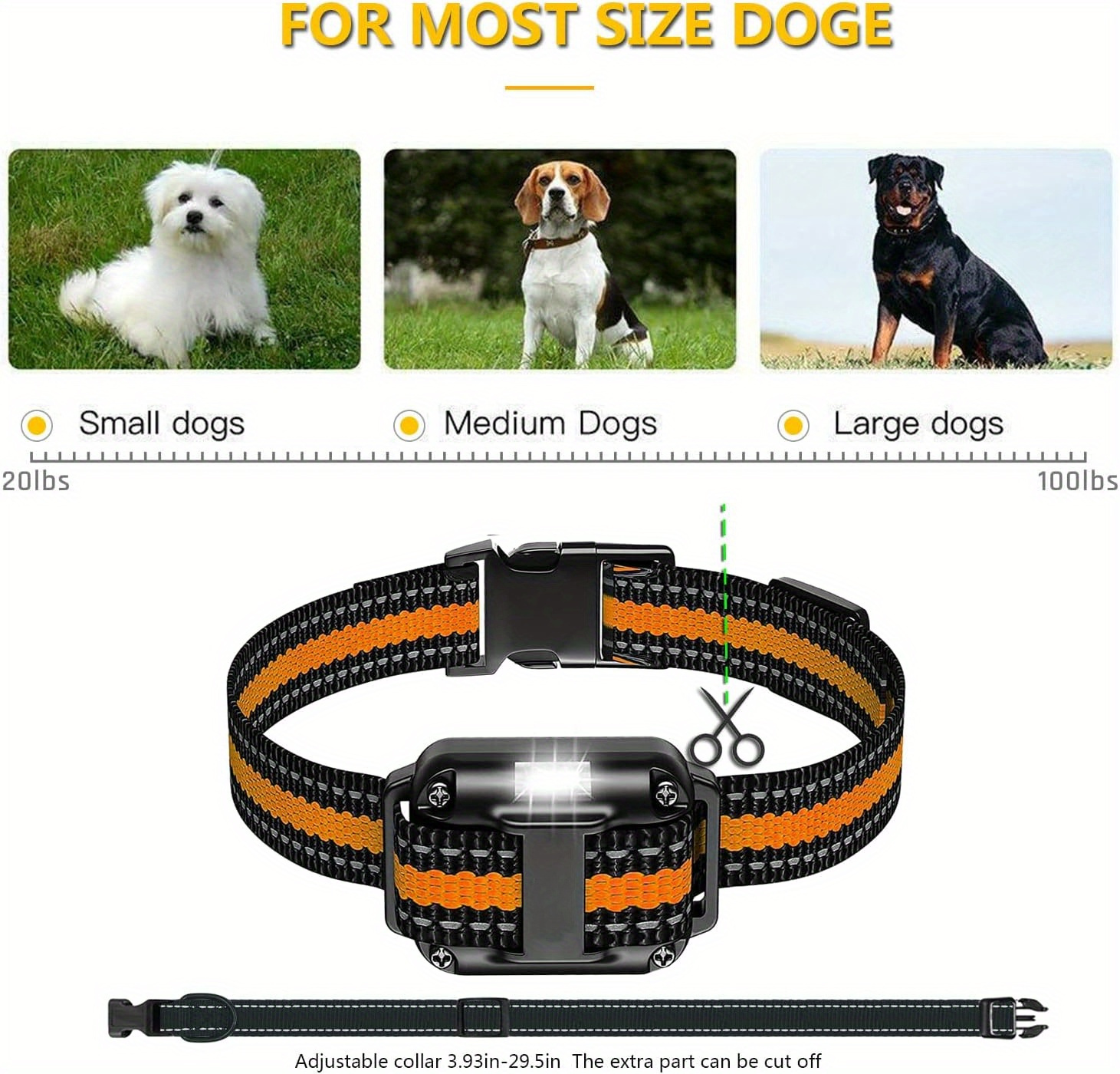 remote controlled electronic collar 2600   remote electric shock collar with 3   vibration   electric shock can   train all breeds of dogs Product details 5