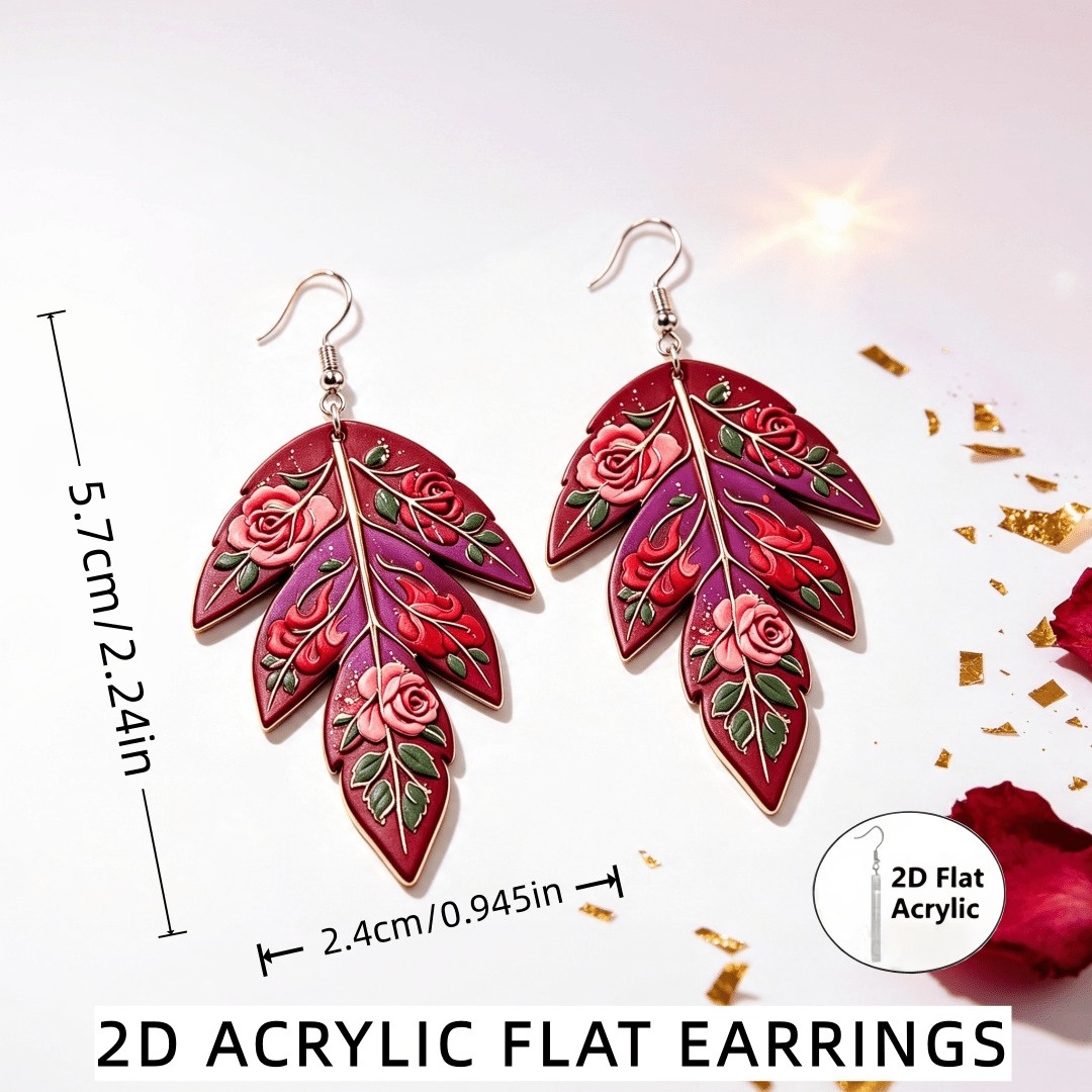 Women's Vintage Boho Floral Drop Hook Earrings