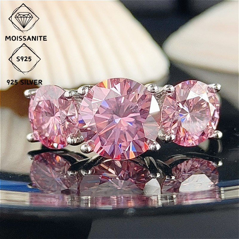1pc 2/4 Carat Moissanite Ring in 925 Silver