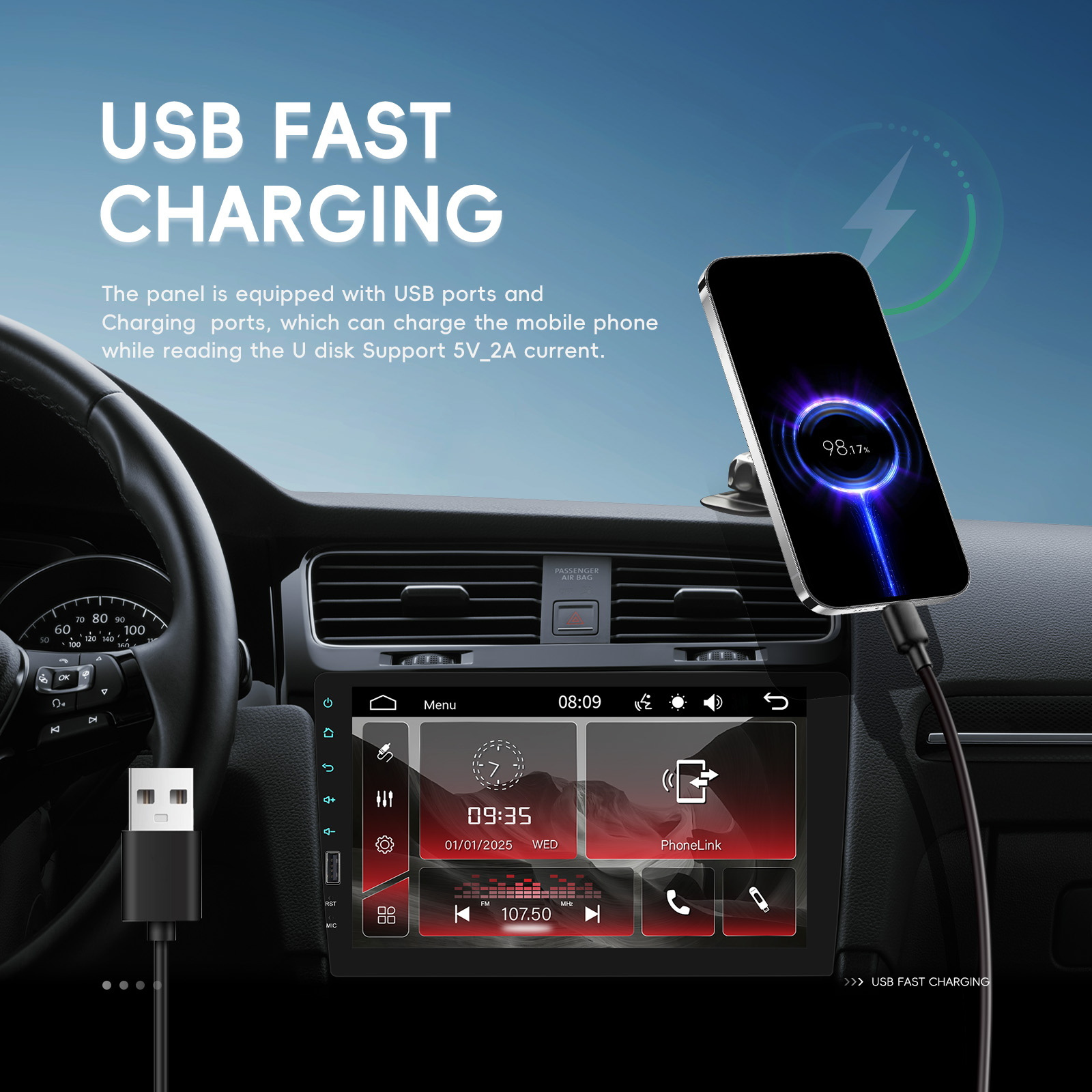 9-Inch 1DIN Touch Screen Car Stereo Radio with Wired Mirror Link MP5 Multimedia Player Support Wireless, FM Radio, USB, EQ, Steering Wheel Control for Car Supports multiple languages+Rearview Camera(optional), Vehicle Entertainment System, Indash Receiver, Sleek Dashboard Unit, Touch Screen Display, Sturdy Mounting, Durable Construction, Eq Audio System, USB Compatible Player, Car Enthusiasts, Techsavvy Users