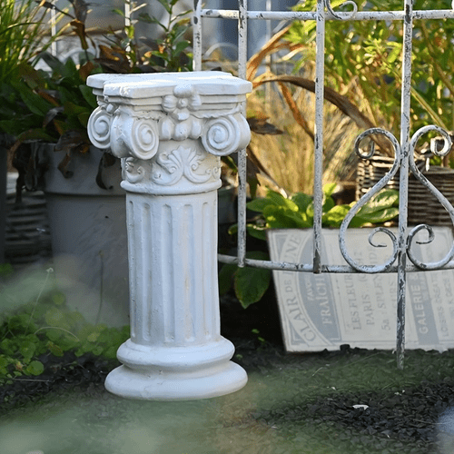 1pc classic european roman column outdoor statue white resin ideal for home garden decor wedding ornament nature outdoors theme floor mounted wedding decoration decorative column detailed carvings garden decor