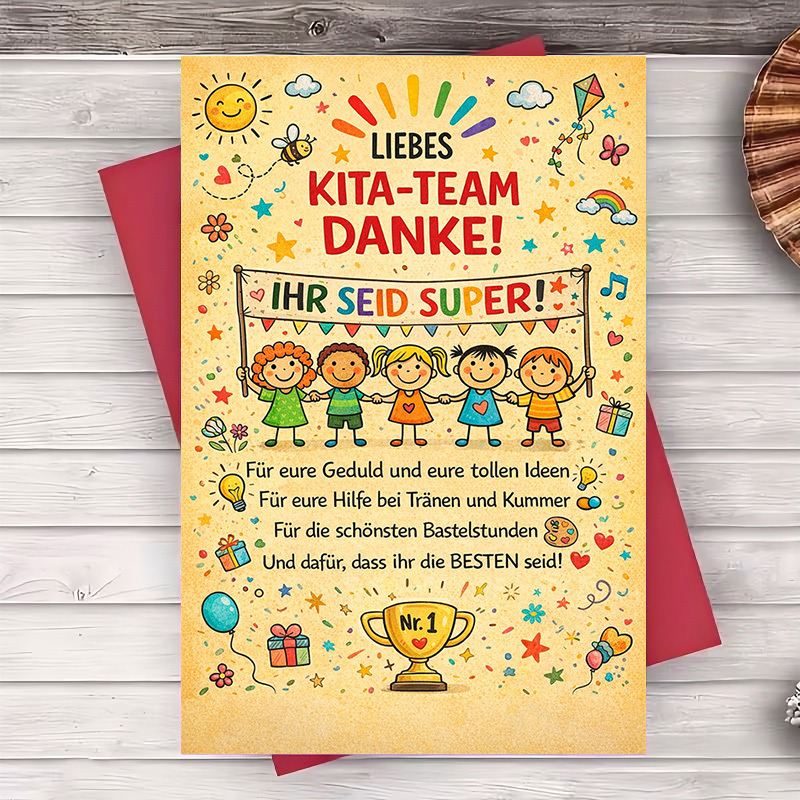 E-shop Ein Set aus zwei Artikeln (einschließlich einer Umschlag- und einer Dankeskarte), das die Dankbarkeit Lehrern und Betreuern zum Ausdruck bringen