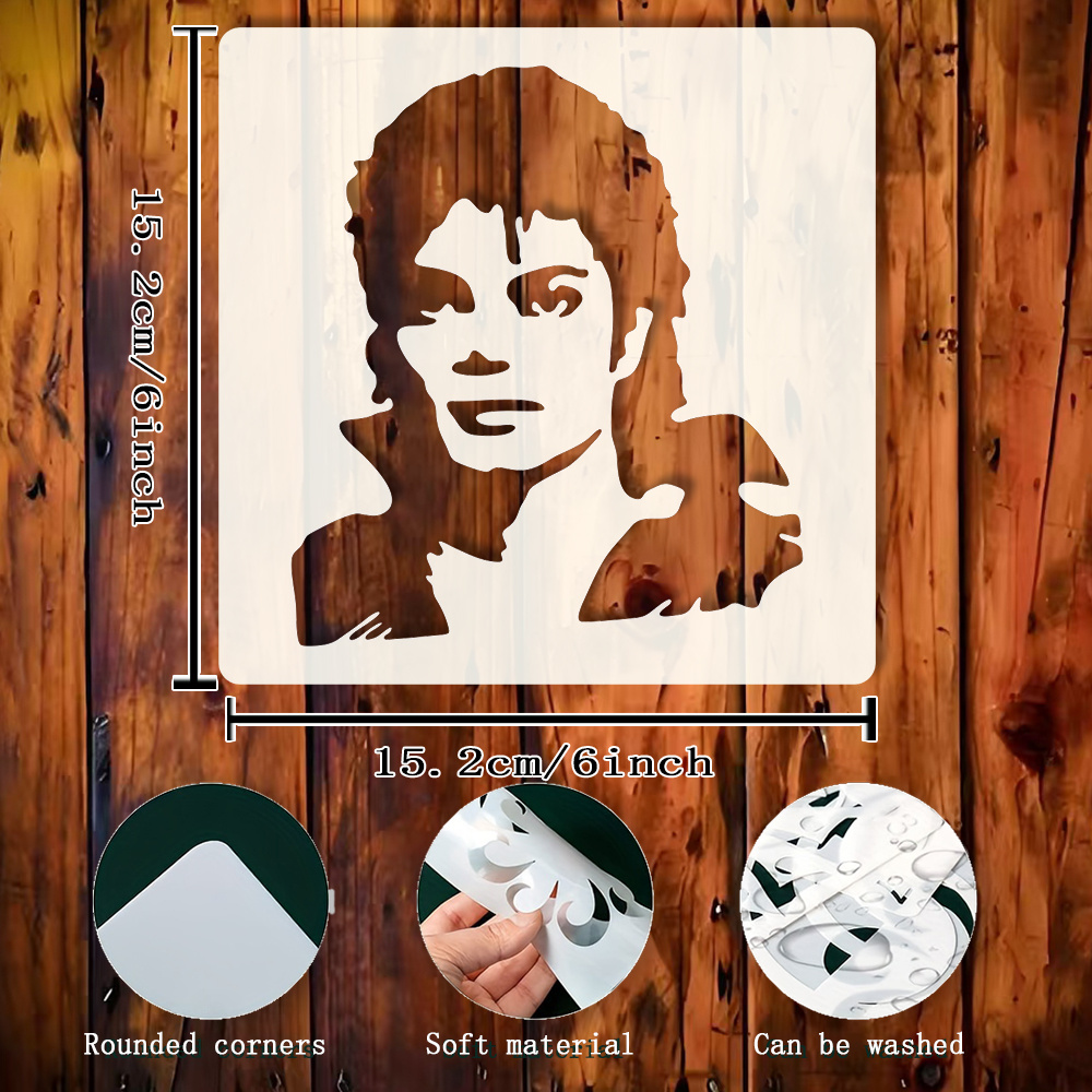 Reusable 6-inch Diy Painting Template For Wall Art, Scrapbooking & Album Decor - Plastic Craft Stencil