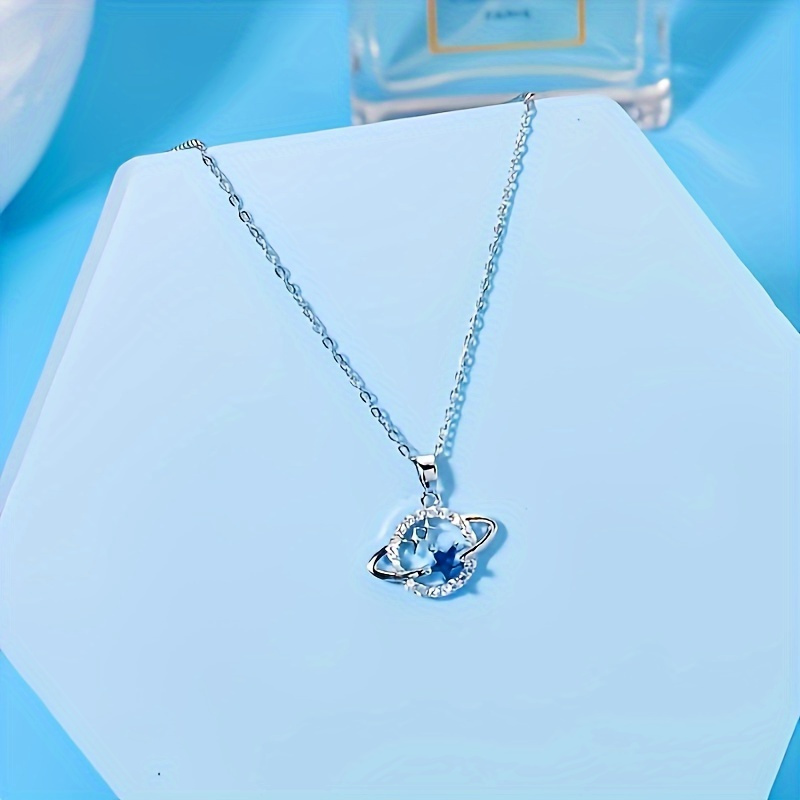 Women's Elegant Plated Star & Heart Pendant Necklace