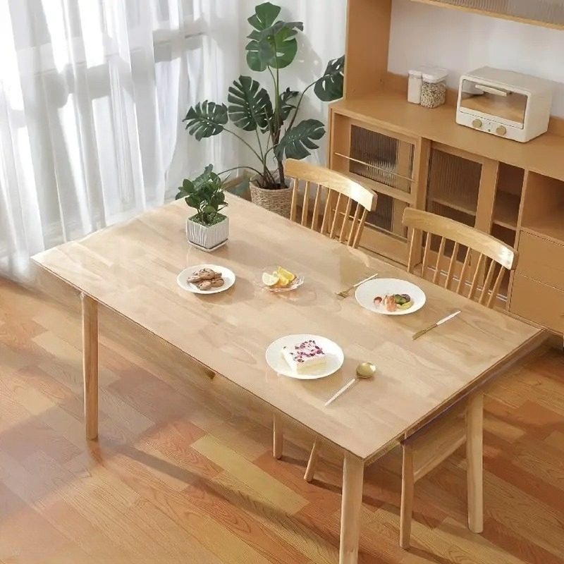 TEMU 1pc Of 1mm Thick Transparent Table Mat, 90*180cm Transparent Tabletop Protector, Transparent Table Mat, Plastic Table Mat, High-quality Plastic