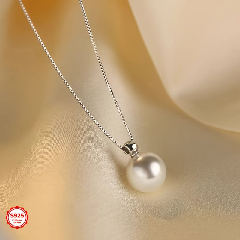 S925 Silver Light Synthetic Necklace Clavicle Chain Gift