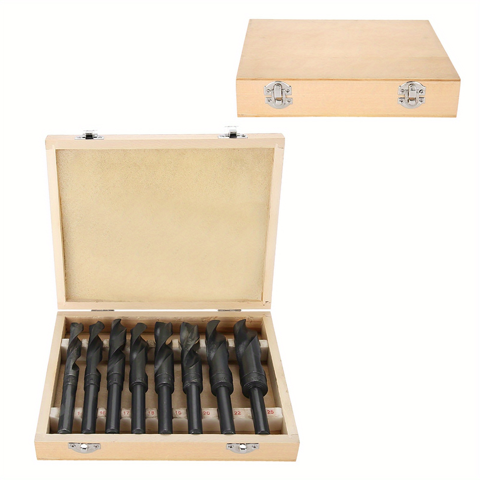 Set Of 8pcs Of Drill Bits With Reduced Shank, Ranging From 14 To 25mm