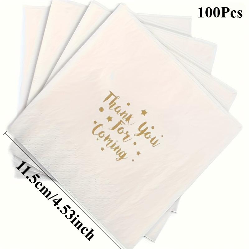 Image of 100pcs "" Themed Napkins, Folded Size 11.5cm/4.53in, Party Napkin Decorations, Holiday Gift, Girlfriend Gift, Party Favors, Disposable Napkins, Table Decor Engagement Season For Halloween、christmas